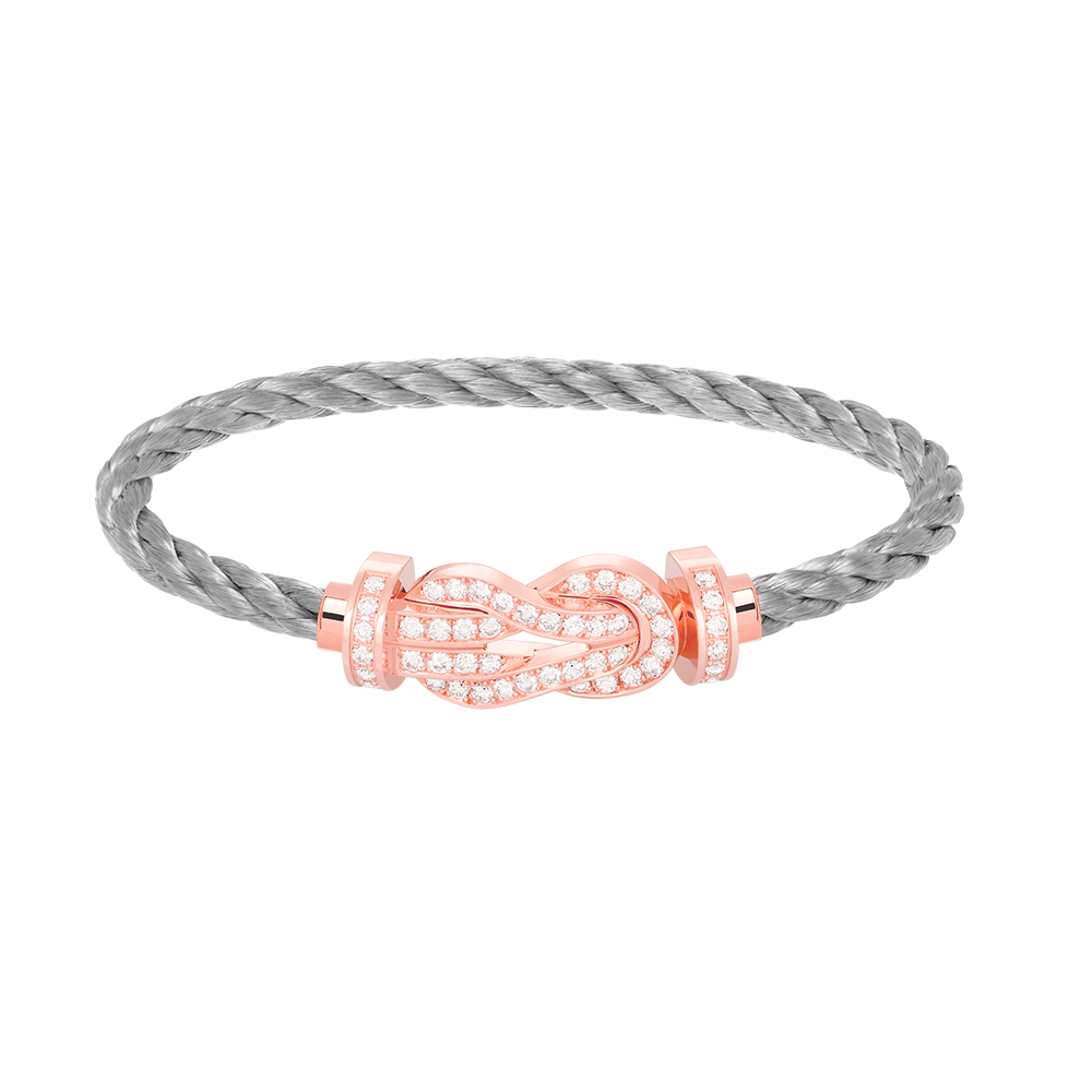 [Kismet Jewels ]CHANCE LARGE 8 FIGURE BUCKLE FULL DIAMOND BRACELET ROSE GOLD