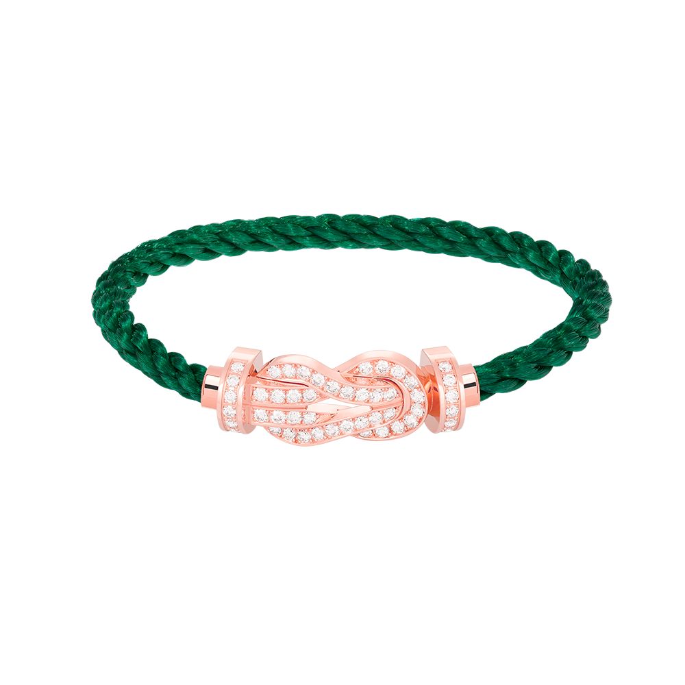 [Kismet Jewels ]CHANCE LARGE 8 FIGURE BUCKLE FULL DIAMOND BRACELET ROSE GOLD