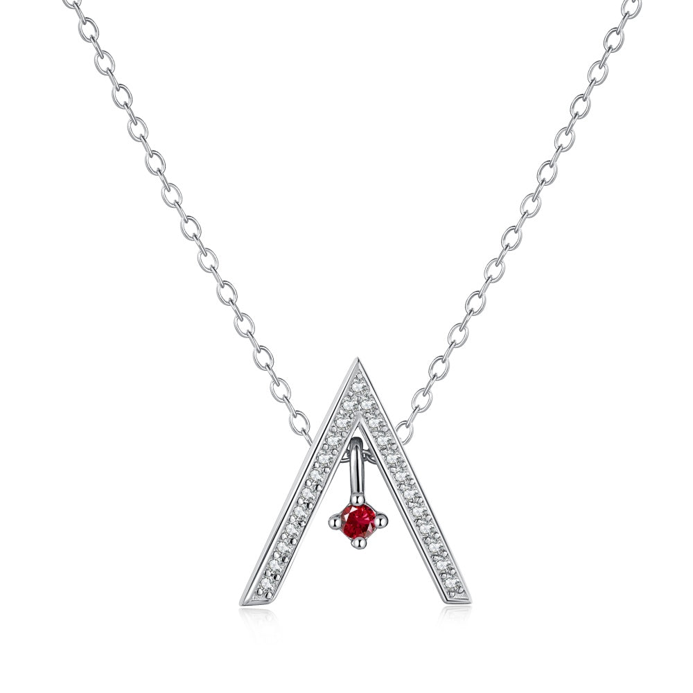 [Kismet Jewels ]Sparkling "A" Shape Necklace