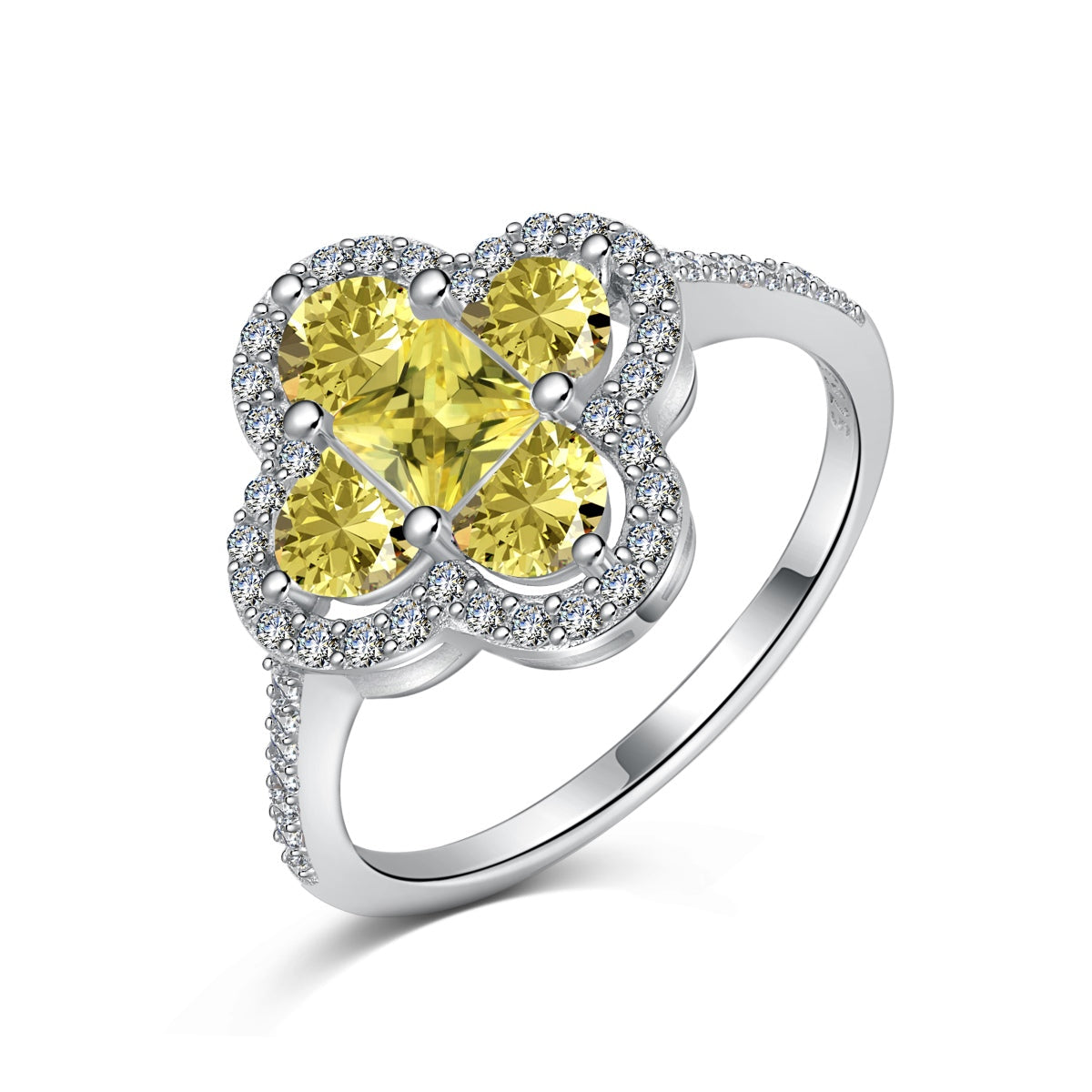 [Kismet Jewels ]Luxurious Eternity Flower Shape Banquet Ring