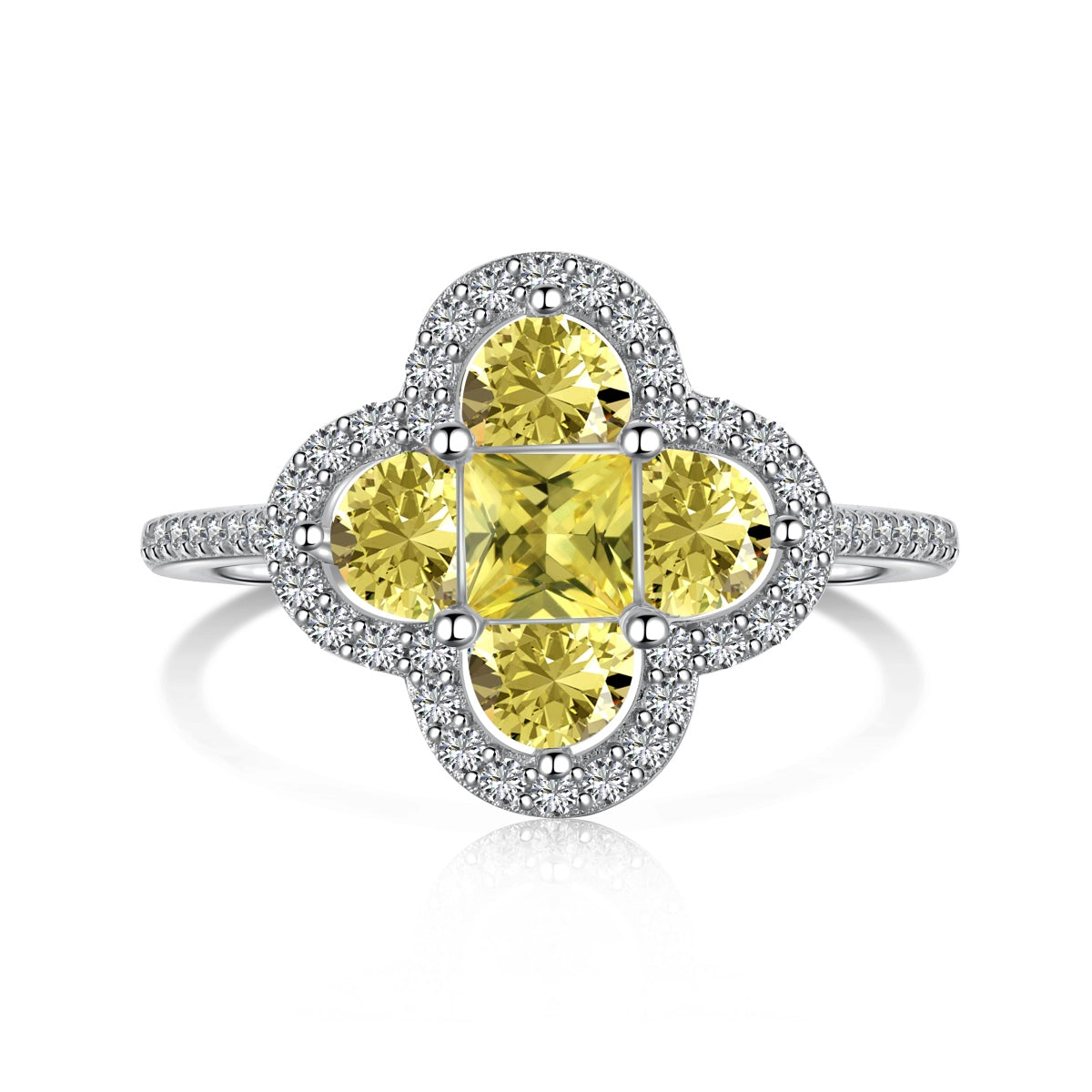 [Kismet Jewels ]Luxurious Eternity Flower Shape Banquet Ring