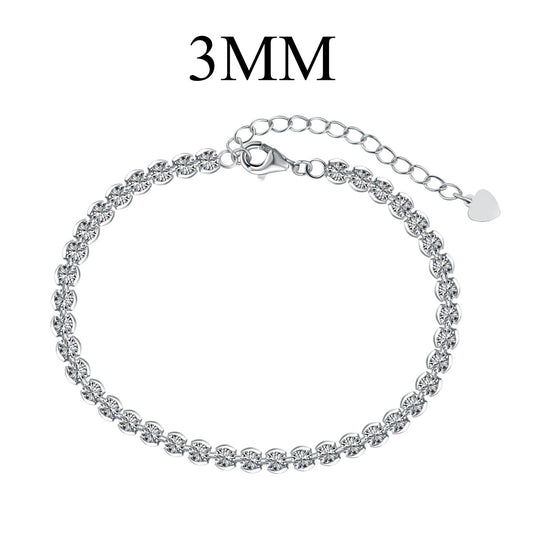[Kismet Jewels ]Ornate  Sparkling Round Cut Daily Bracelet