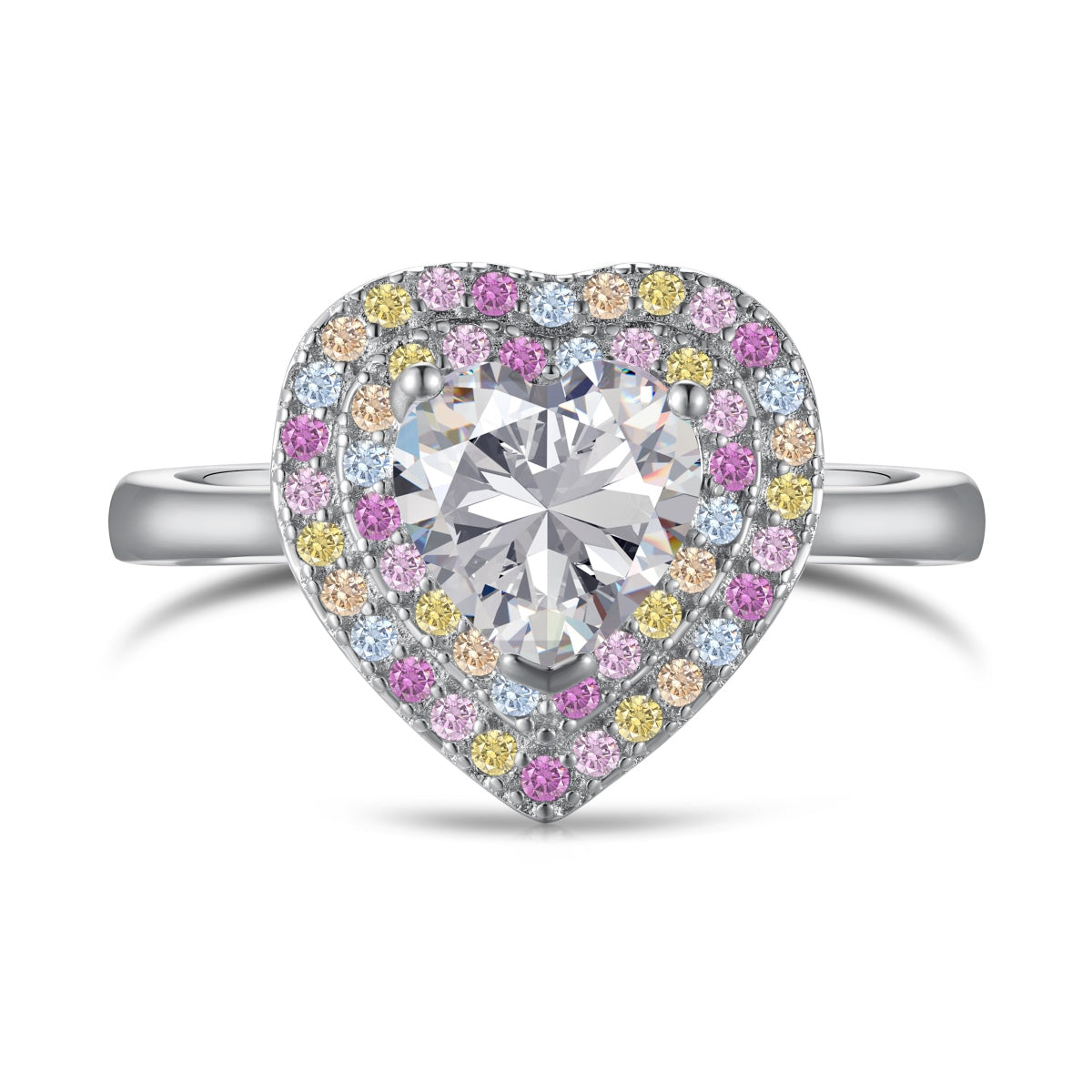[Kismet Jewels ]Delicate Ebullient Heart Shape Wedding Ring