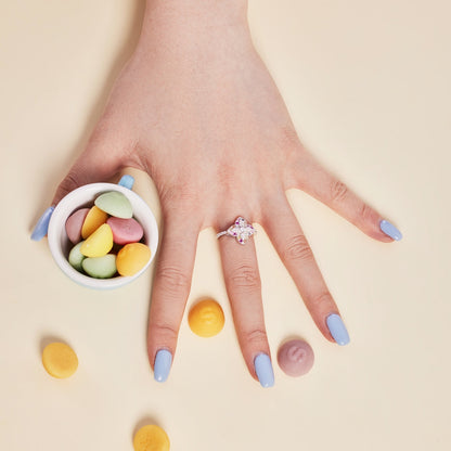 [Kismet Jewels ]Luxurious Colorful Flower Shape Banquet Ring