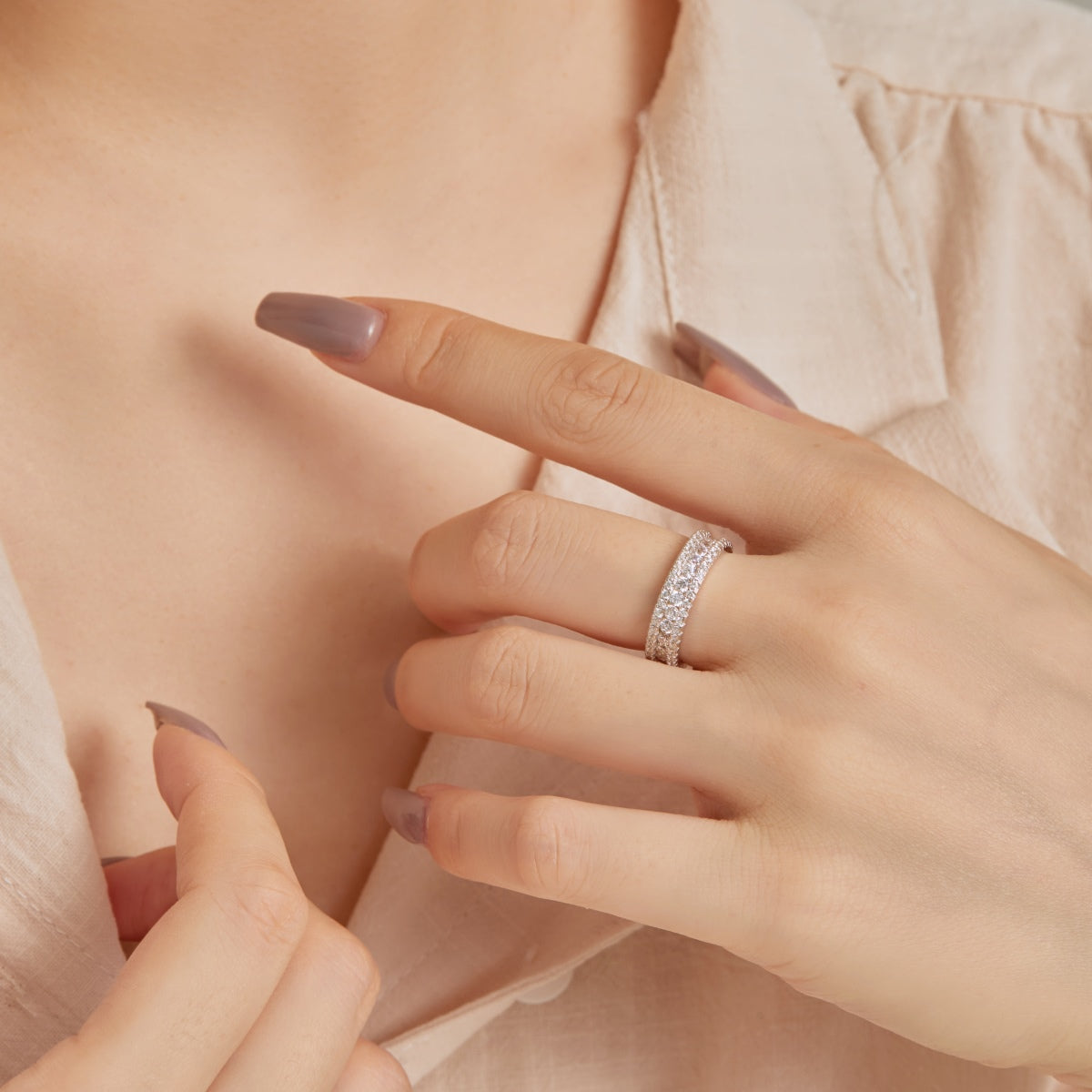 [Kismet Jewels ]Delicate Colorful Round Cut Daily Ring