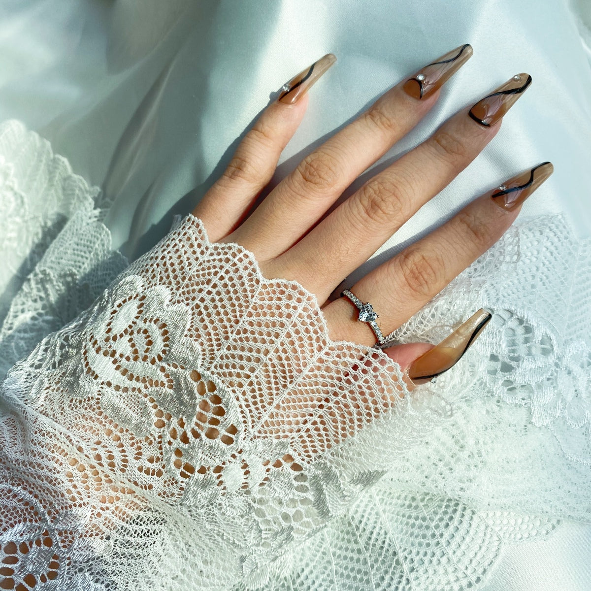 [Kismet Jewels ]0.5 Carat CaratEternity Charming Heart Shape Lover Ring