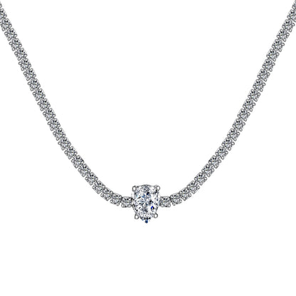 [Kismet Jewels ]1.0 carat Unique Pear Cut Tennis Necklace