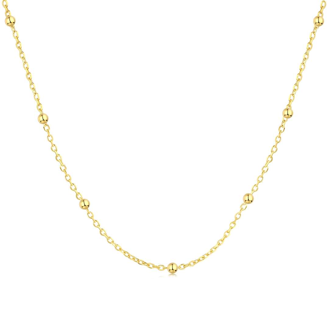 [Kismet Jewels ]Small Bead Clavicle Chain Simple Necklace
