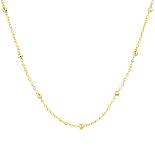 [Kismet Jewels ]Small Bead Clavicle Chain Simple Necklace