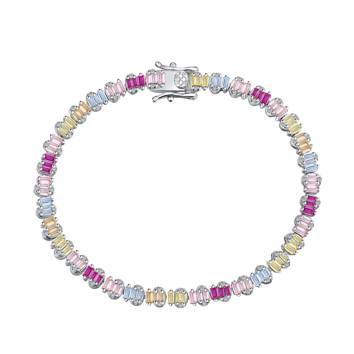 [Kismet Jewels ]Delicate Colorful Emerald Cut Party Bracelet