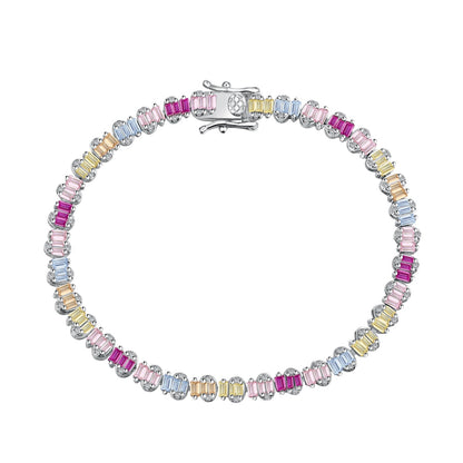 [Kismet Jewels ]Delicate Colorful Emerald Cut Party Bracelet