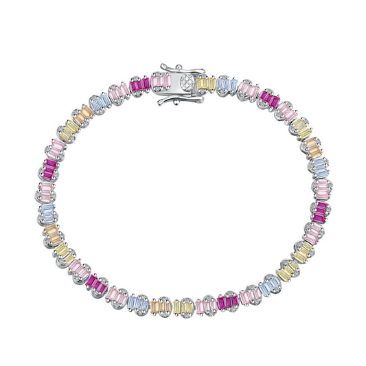[Kismet Jewels ]Delicate Colorful Emerald Cut Party Bracelet