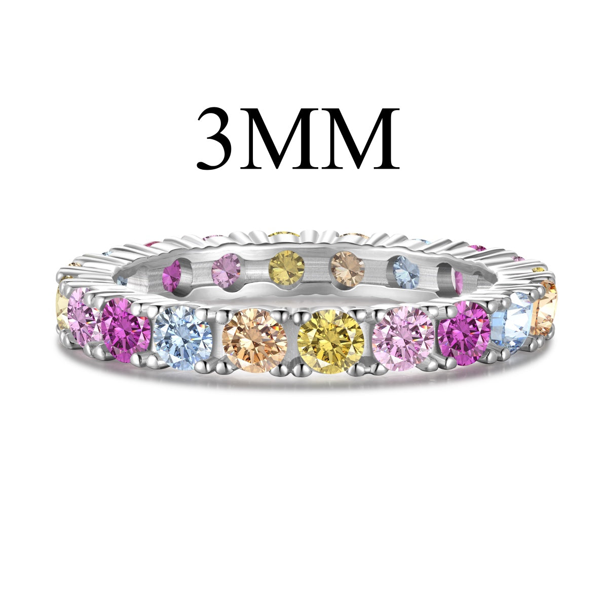 [Kismet Jewels ]Dazzling Lustrous Round Cut Tennis Ring
