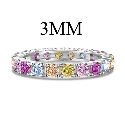 [Kismet Jewels ]Dazzling Lustrous Round Cut Tennis Ring