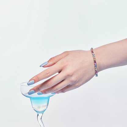 [Kismet Jewels ]Ornate Sparkling Multi Cut Party Bracelet