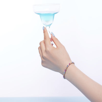 [Kismet Jewels ]Ornate Sparkling Multi Cut Party Bracelet