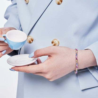 [Kismet Jewels ]Ornate Sparkling Multi Cut Party Bracelet