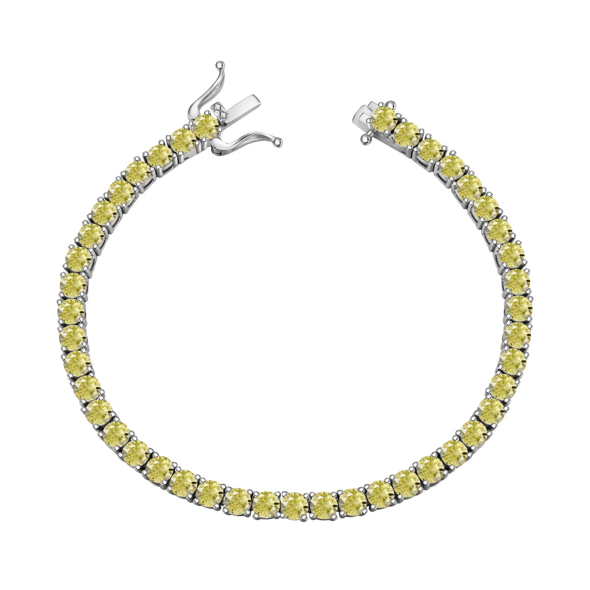 [Kismet Jewels ]Ornate Dazzling Round Cut Tennis Bracelet