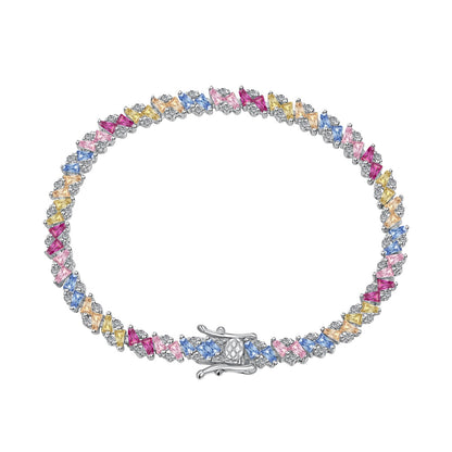 [Kismet Jewels ]Ornate Sparkling Multi Cut Party Bracelet
