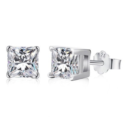 [Kismet Jewels ]1.0 Carat Radiant Princess Cut Wedding Earrings