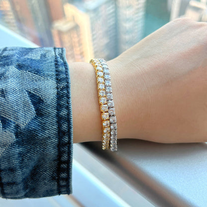 [Kismet Jewels ]Sparkling Radiant Princess Cut Tennis Bracelet