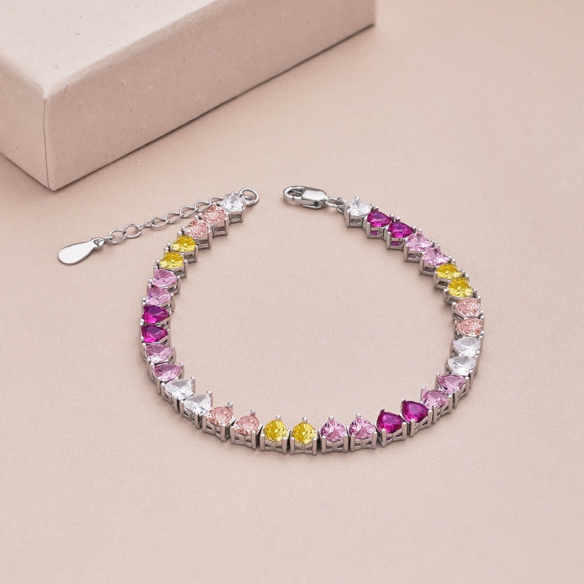 [Kismet Jewels ]Luxurious Colorful Romantic Heart Shape Lover Bracelet