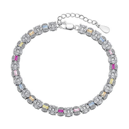 [Kismet Jewels ]Dazzling Radiant Multi Cut Daily Bracelet