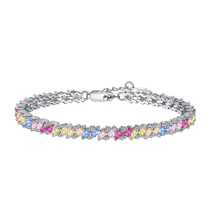 [Kismet Jewels ]Ornate Sparkling Multi Cut Party Bracelet
