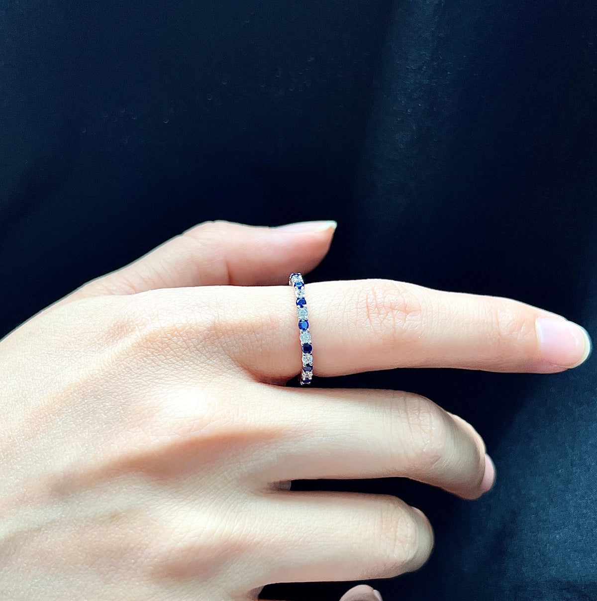 [Kismet Jewels ]Exquisite Colorful Round Cut Tennis Ring