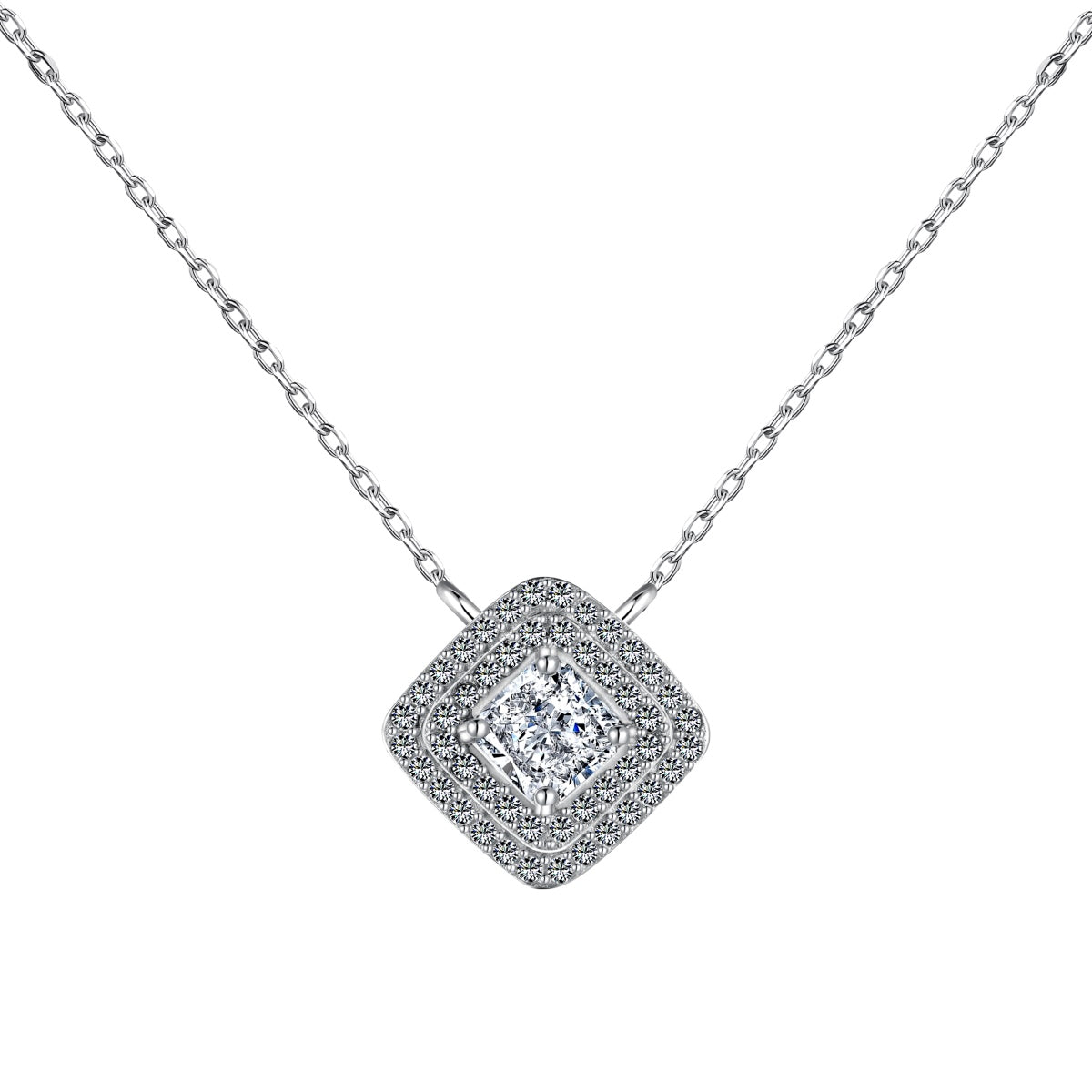 [Kismet Jewels ]Sparkling Asscher Cut Necklace