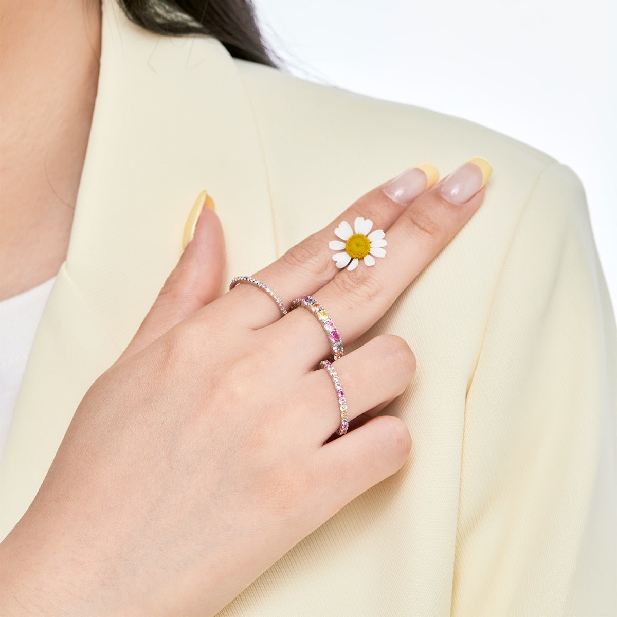 [Kismet Jewels ]Elegant Vivid Round Cut Daily Ring