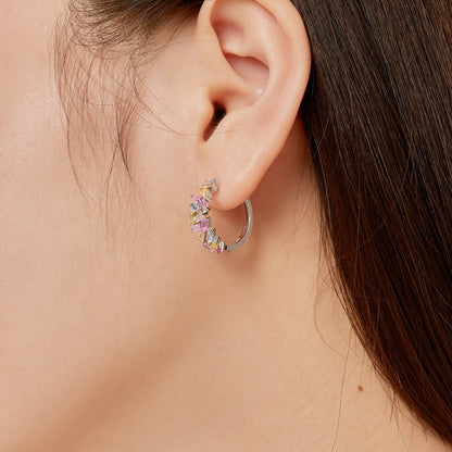 [Kismet Jewels ]Dazzling Colorful Emerald Cut Daily Earrings