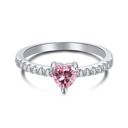 [Kismet Jewels ]0.5 Carat CaratEternity Charming Heart Shape Lover Ring