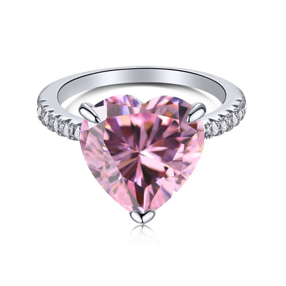 [Kismet Jewels ]6.0 Carat Luxurious Sparkling Romantic Heart Cut Lover Ring