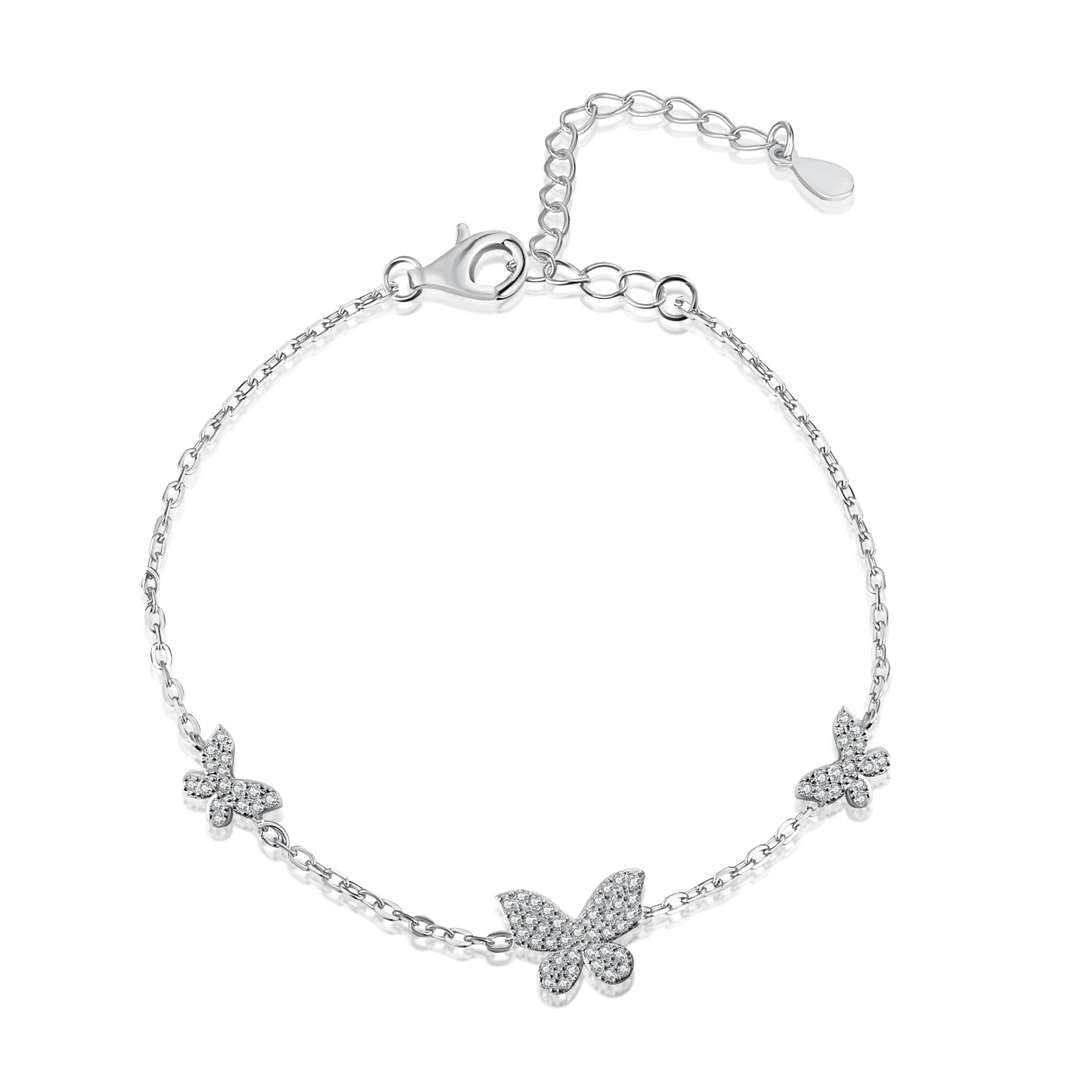 [Kismet Jewels ]Delicate Butterfly Pendant Bracelet
