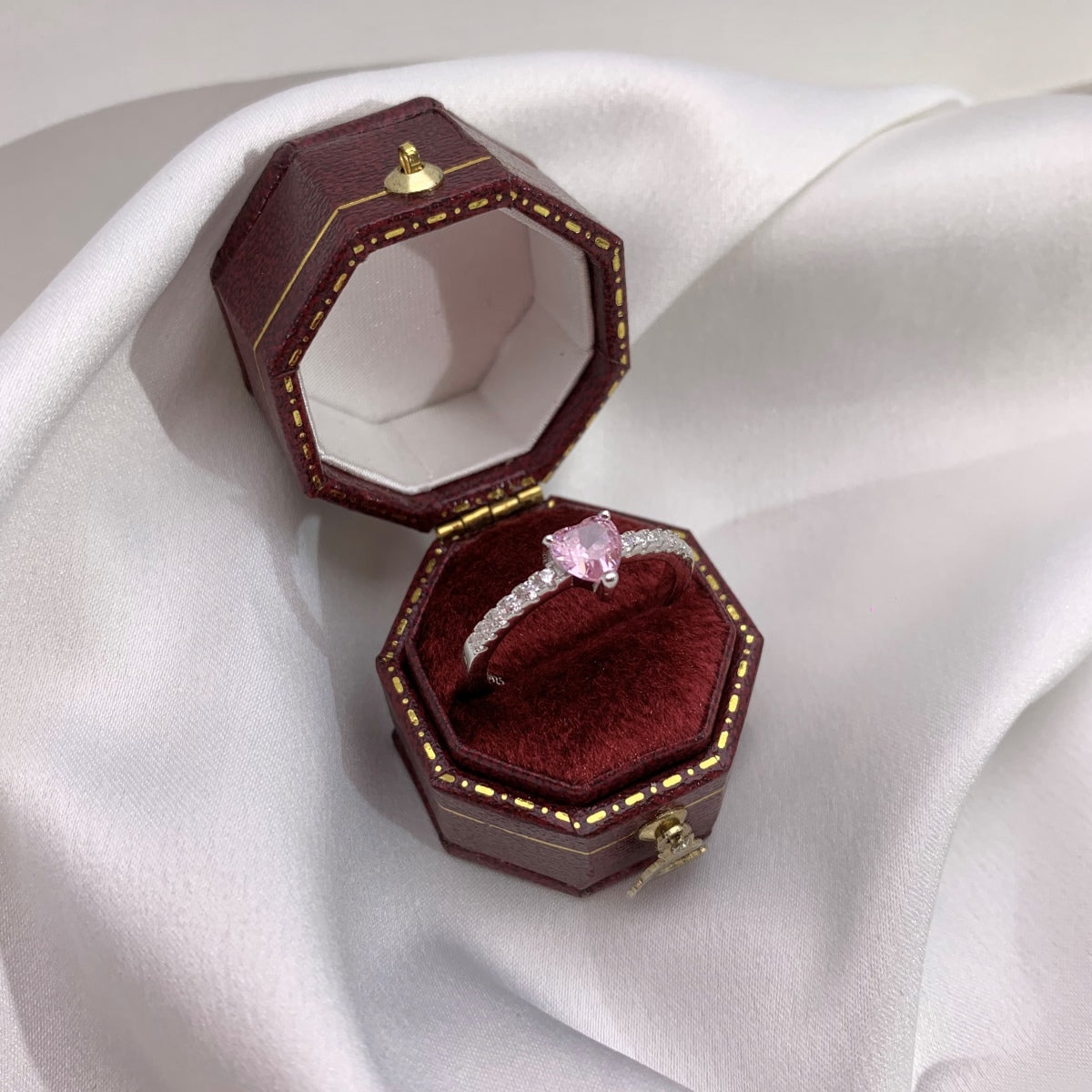 [Kismet Jewels ]0.5 Carat CaratEternity Charming Heart Shape Lover Ring