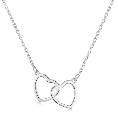 [Kismet Jewels ]Sterling Silver Love Double Ring Necklace