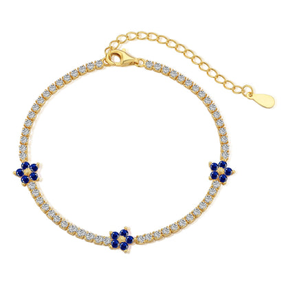 [Kismet Jewels ]Sparkling Flower Shape Tennis Bracelet