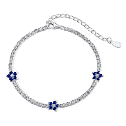 [Kismet Jewels ]Sparkling Flower Shape Tennis Bracelet