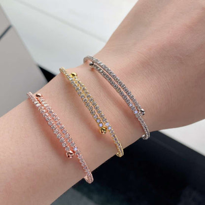 [Kismet Jewels ]Row of Diamonds Round Fashion Bracelet