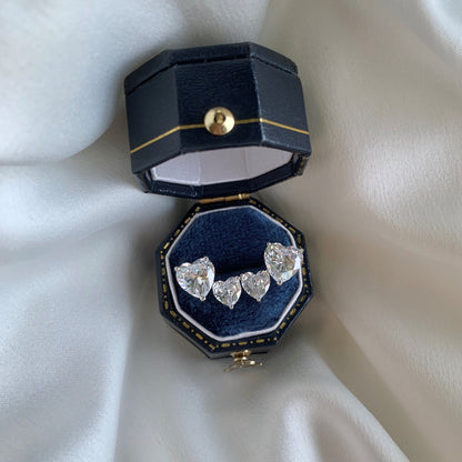 [Kismet Jewels ]Double Heart-Shape Classic Princess Style Earrings