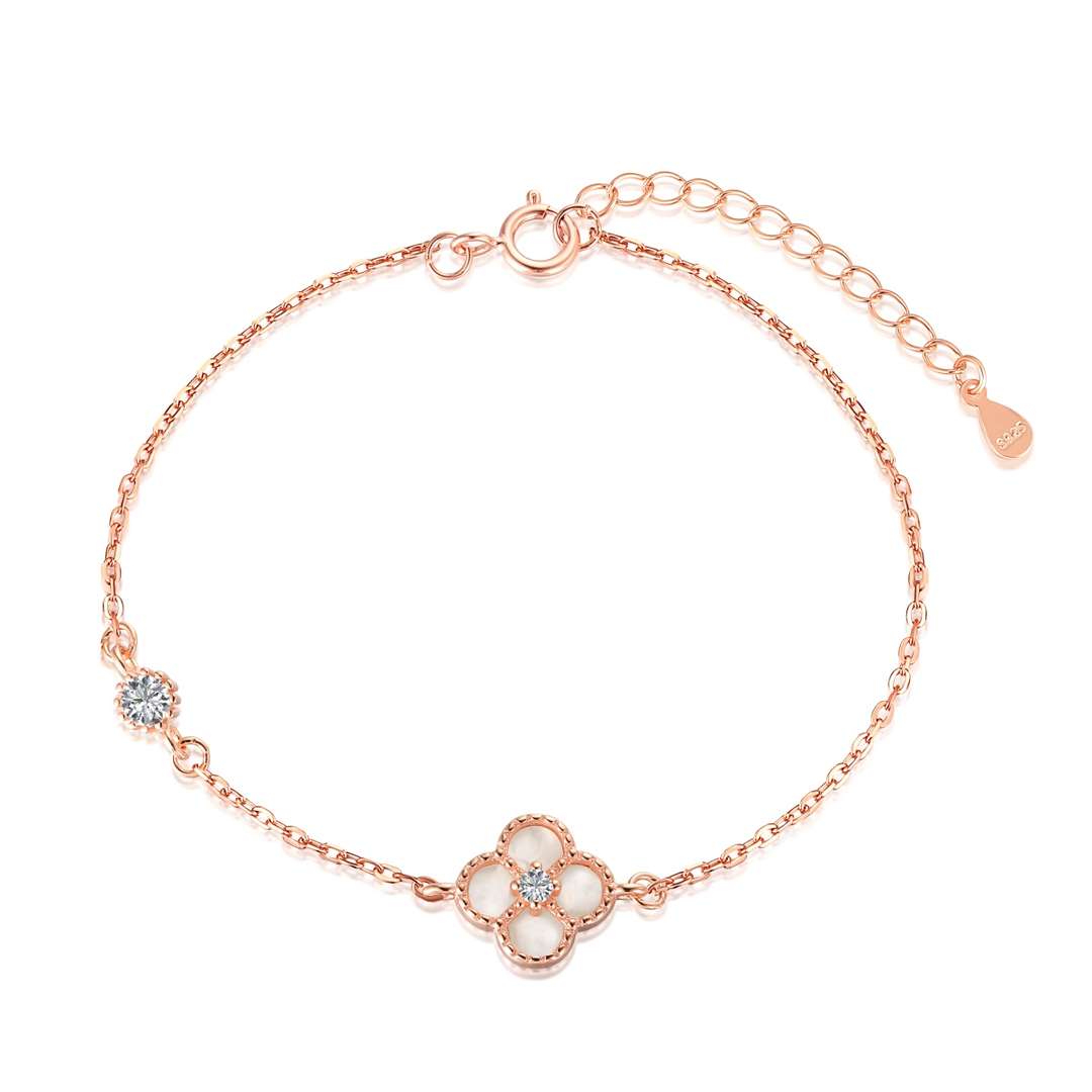 [Kismet Jewels ]Delicate Four Leaf Clover Bracelet