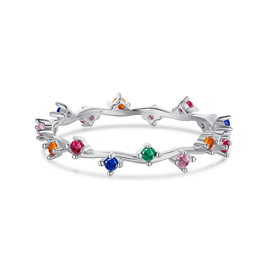 [Kismet Jewels ]Radiant Colorful Round Cut Daily Ring