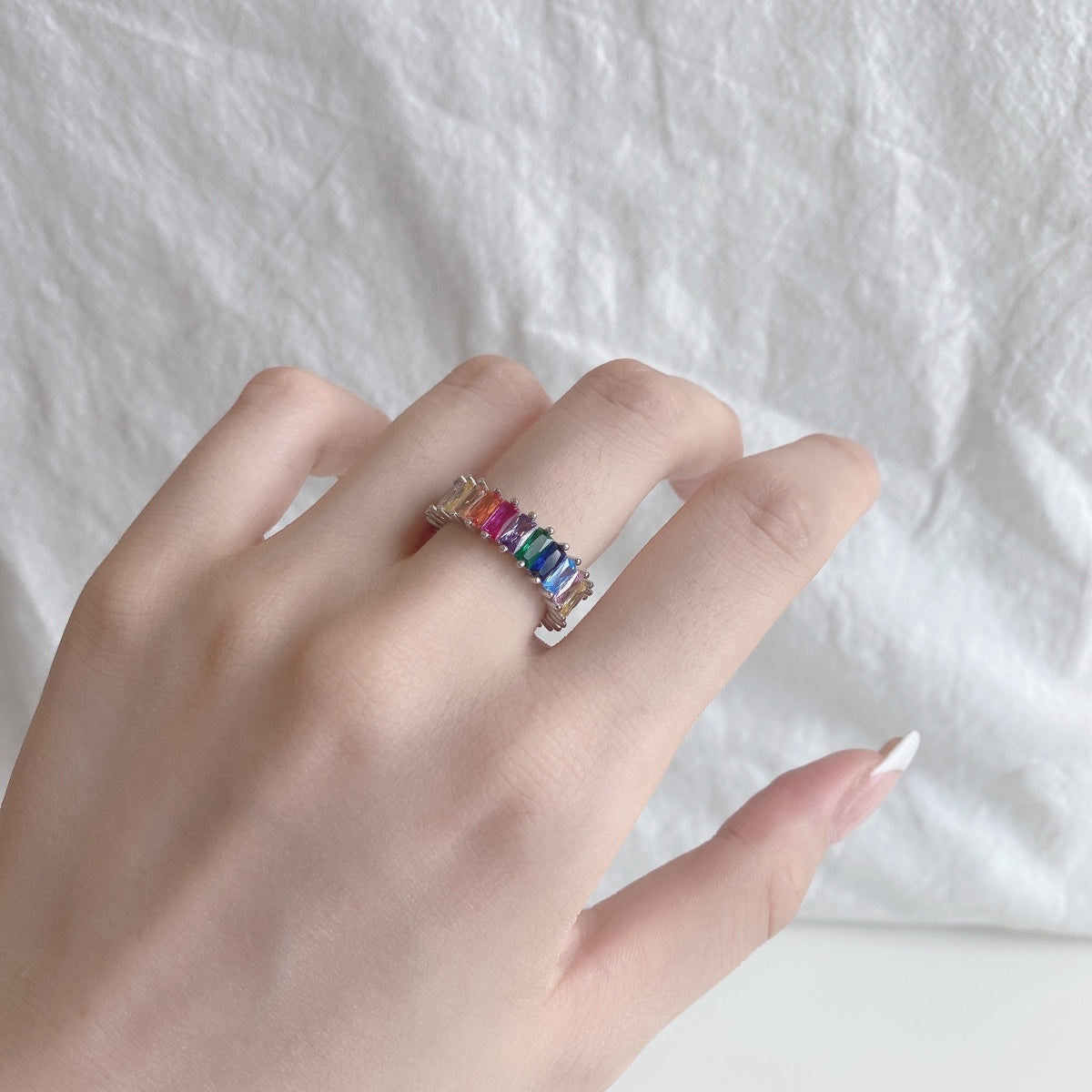 [Kismet Jewels ]Unique Colorful Radiant Cut RIng