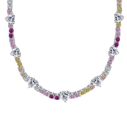 [Kismet Jewels ]Delicate Colorful Rainbow Tennis Chain