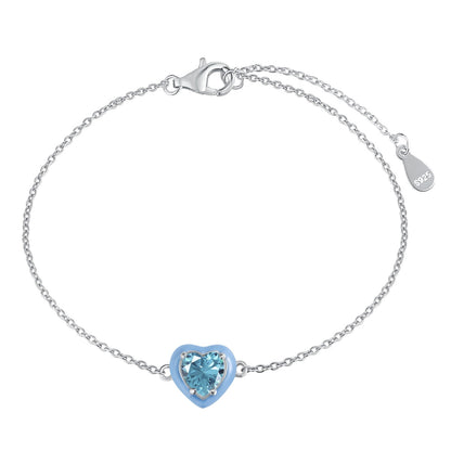 [Kismet Jewels ]Sparkling Romantic Heart Shape Lover Bracelet