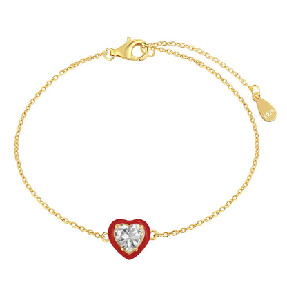 [Kismet Jewels ]Sparkling Romantic Heart Shape Lover Bracelet