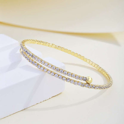 [Kismet Jewels ]Row of Diamonds Round Fashion Bracelet