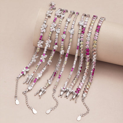 [Kismet Jewels ]Romantic Heart Shape Round Cut Lover Bracelet