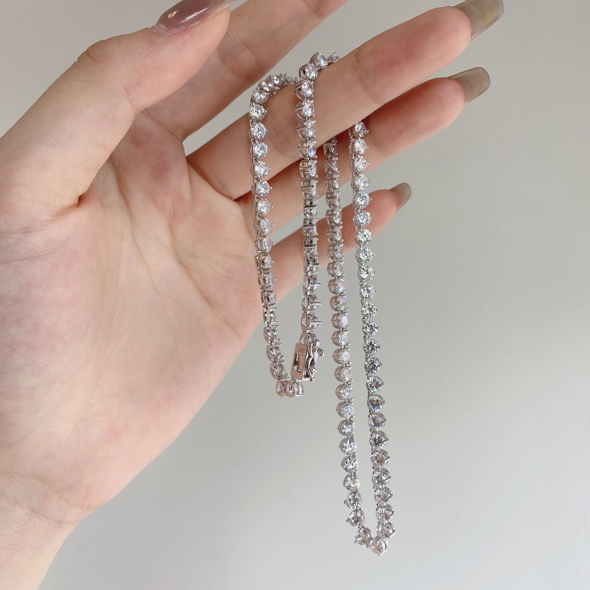 [Kismet Jewels ]Ornate Heart Cut Tennis Necklace